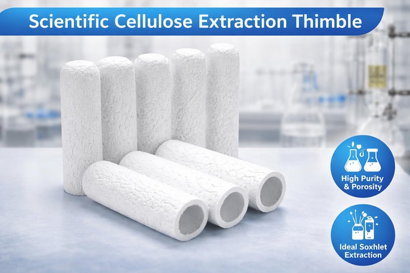 LABART Scientific Cellulose Extraction Thimble, 28mm x 100mm (Pack of 25) - Image 2
