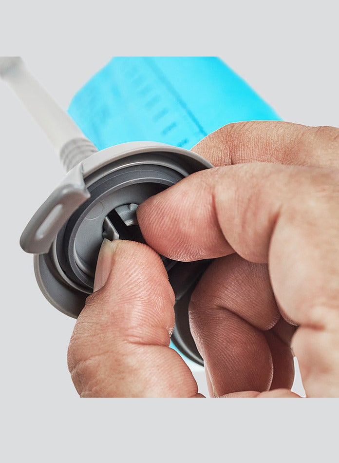 Hydrapak UltraFlask Speed 600ml - Collapsible Soft Flask -Malibu Blue - Image 3