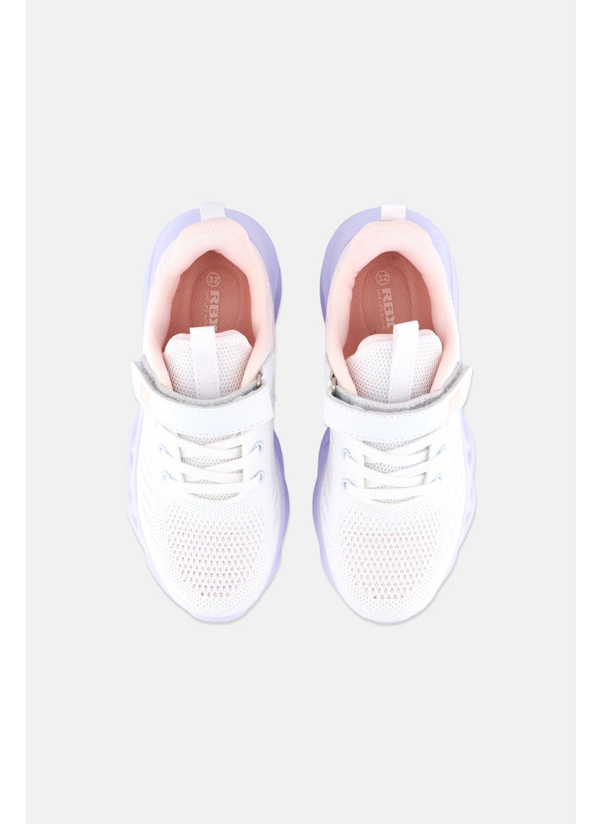 RBX - Kids Girl Velcro Closure Shoes, White - Image 1