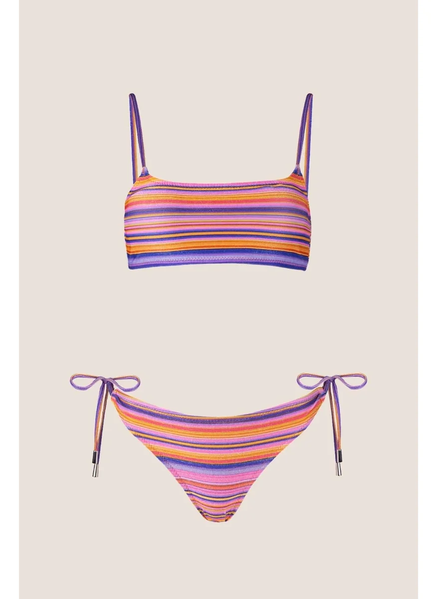 Ayyıldız 40734 Pink Glittery Bikini Set