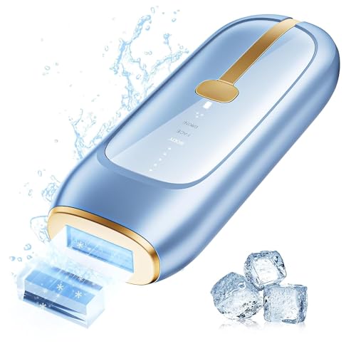 LUBEX Painless Sapphire Ice Cooling IPL Laser Hair Removal Device at Home for Women & Men, 1,000,000+ Unlimited Flashes, Safe and Permanent, Alternative to Salon Hair Removal for Face, Body, Bikini - Image 1
