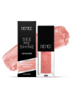 Renee See Me Shine Lip Gloss - Pucker Up Peach 2.5Ml | Glossy, Non Sticky & Non Drying Formula | Long Lasting Moisturizing Effect | Compact And Easy To Carry  - Image 1