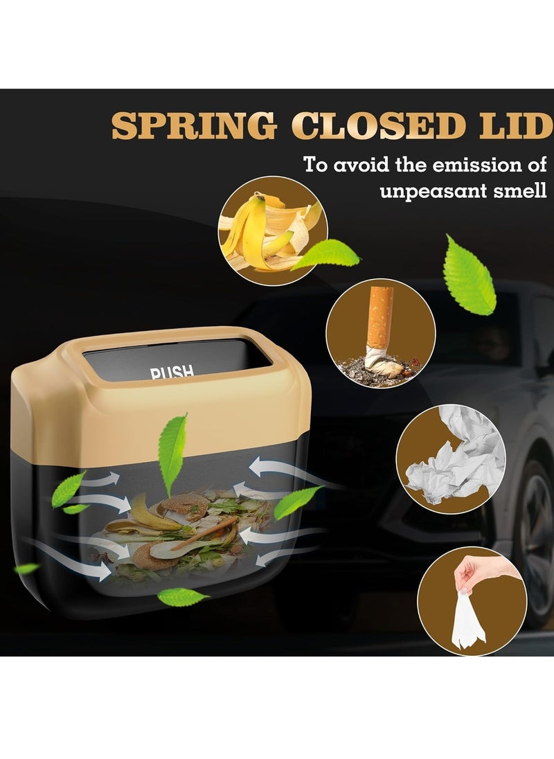 Generic - Car Trash Can with Lid Built-in Storage Garbage Bag Leakproof Vehicle Trash Car Accessories for Interior Mini Garbage Bin for Automotive Home Office Kitchen Bedroom with 30pcs Trash Bags - Image 1