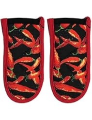 Evoio Evoio Maximum Temperature Hot Handle Holder, Red Peppers Pan Cotton Handle Sleeve, Glove for BBQ, Cooking, Baking and  - Image 1