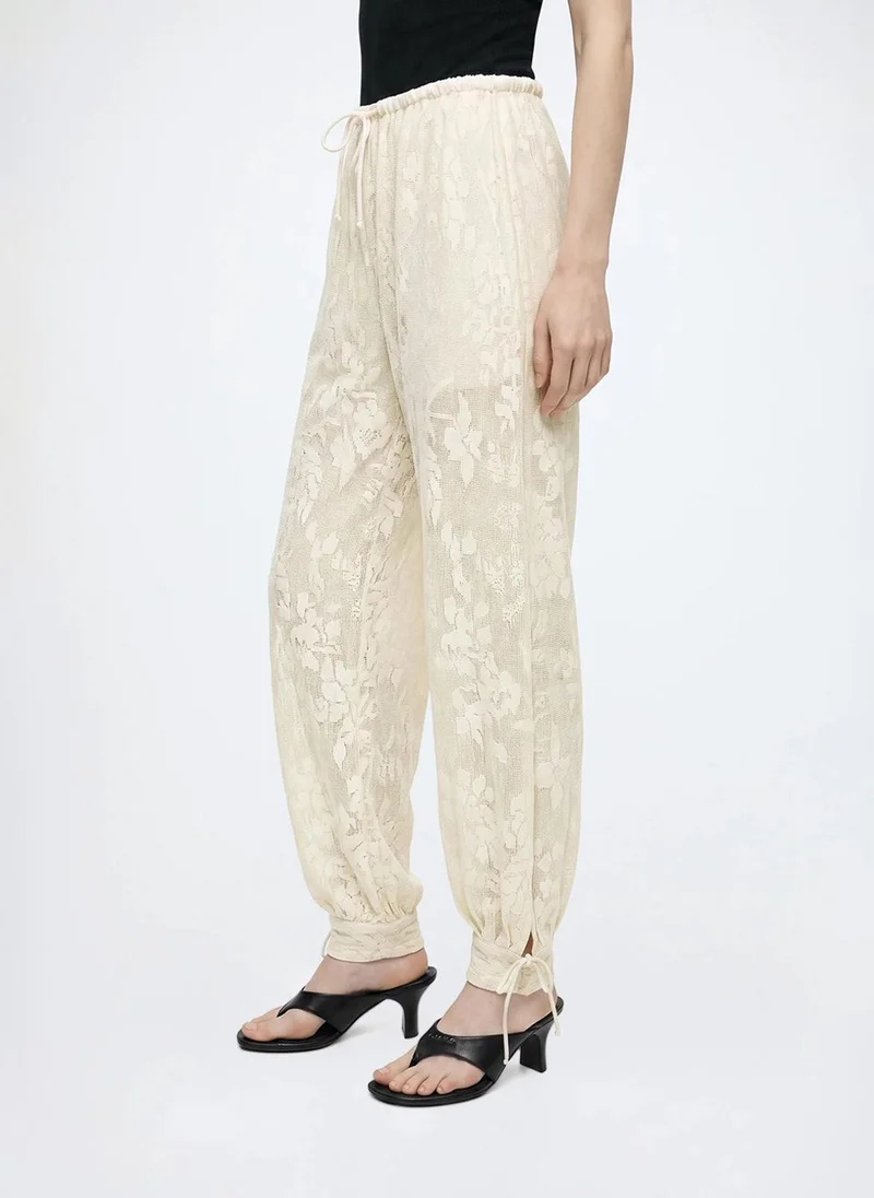 فيرو مودا Women's VMNINA Mid-Waist Lace Balloon Pant