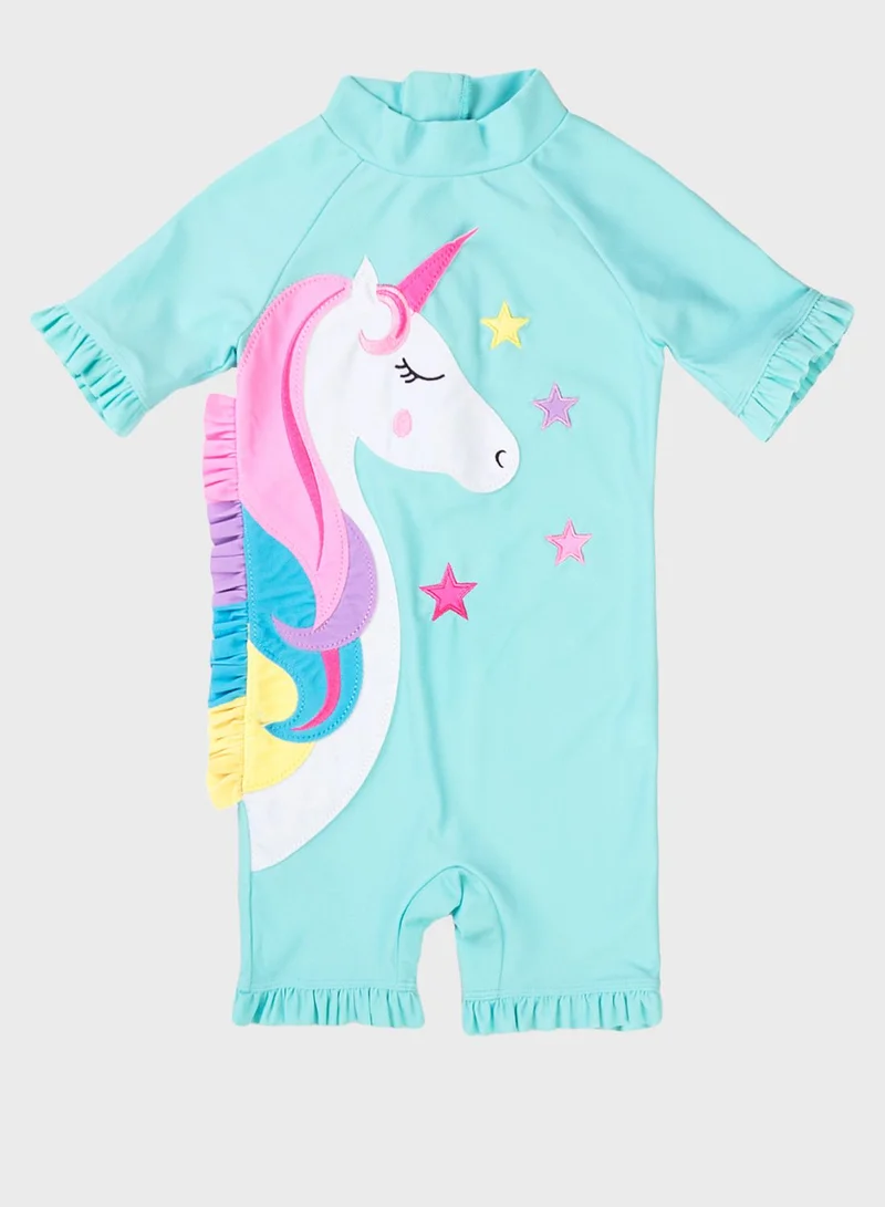 MINOTI Infant Unicorn All In One Swimsuit