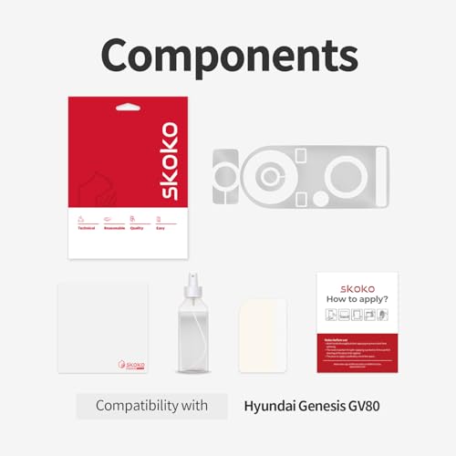 skoko (1Pack) Matte PPF Gear Paner for Genesis GV80 / G80 2025 - Image 2