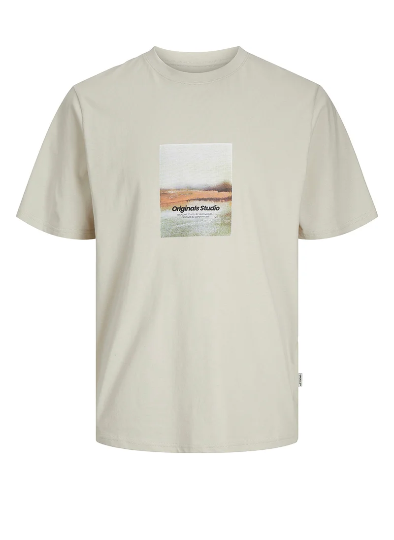 جاك اند جونز Graphic Crew Neck T-Shirt