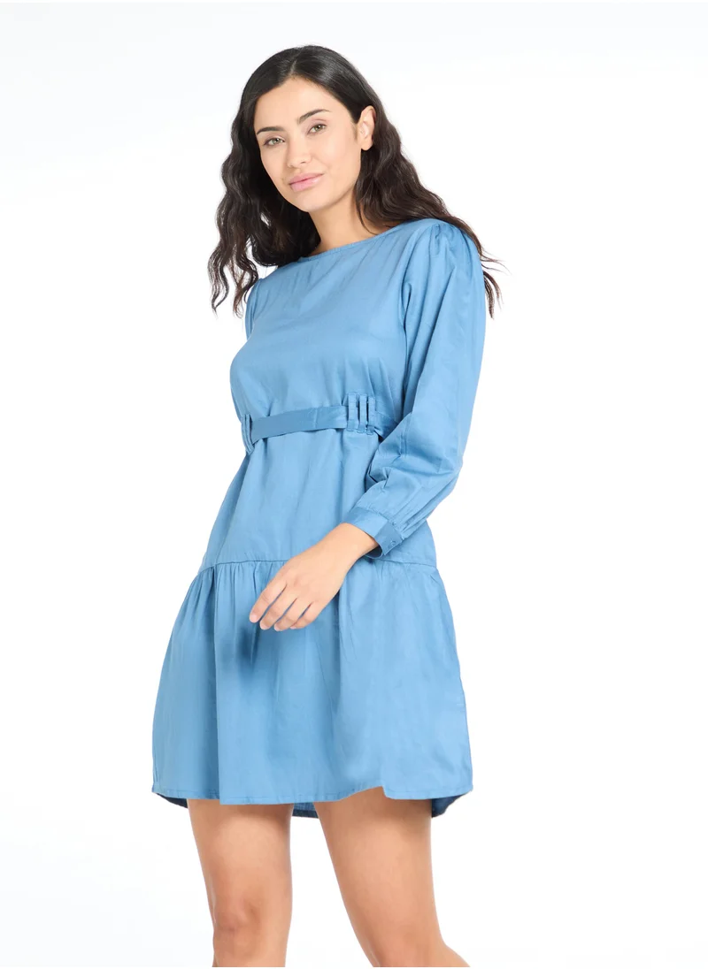 The Label Life Slate Drop Waist Mini Dress