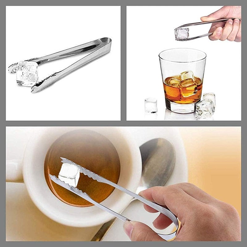 ويوبلز ٥ مغارف حلوى / ٥ ملاقط ثلج، طقم مغارف حلوى من الفولاذ المقاوم للصدأ، مناسب لحفلات الزفاف وأعياد الميلاد والذكرى السنوية، مثالي للمطبخ والبار لتقديم الحلوى المثلجة والحلويات والآيس كريم والقهوة (٥ مغارف). - Image 3