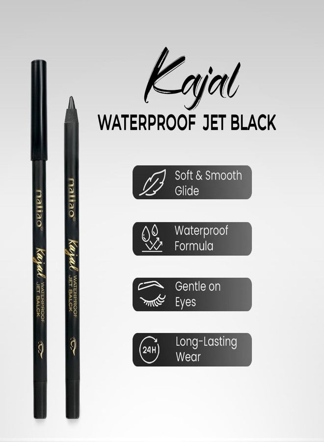 Maliao Waterproof Jet Black Kajal | Smudge-Proof | Creamy & Smooth Application | Long-Lasting Formula | Intense Bold Color | Ideal for Sensitive Eyes,1.2g - Image 4