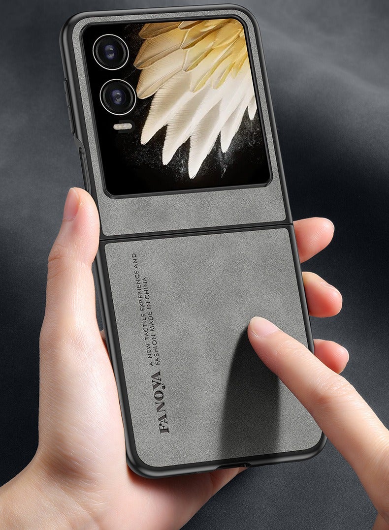 غطاء متوافق مع تكنو فانتوم في فليب 2 5G - جلد PU فاخر بنسيج سيليكون واقي، غلاف حماية متين - Image 5