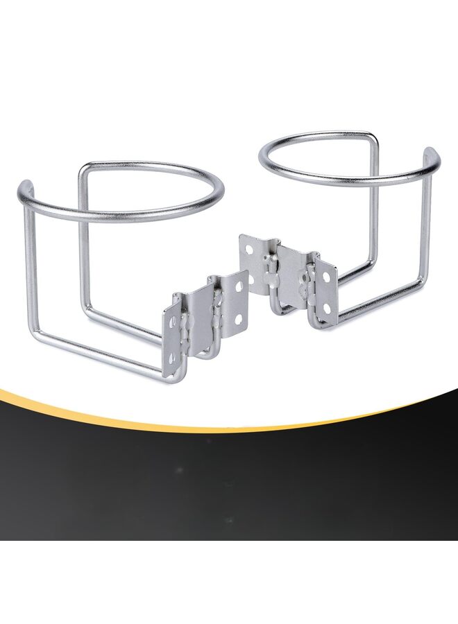 LAMAY 4 pcs Boat Cup Holder,Stainless Steel Universal Drink Holders,Stainless Steel Ring Cup Holders,Suitable for Boat,Truck,RV,Tractor,Outdoor Wooden Swing - Image 3