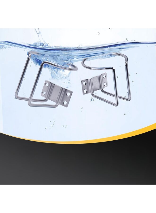 LAMAY 4 pcs Boat Cup Holder,Stainless Steel Universal Drink Holders,Stainless Steel Ring Cup Holders,Suitable for Boat,Truck,RV,Tractor,Outdoor Wooden Swing - Image 2