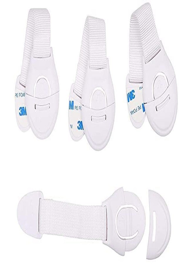 FreshDcart FDCA3820 Baby Safety Strap Locks Cabinet Locks for Babies | Childproof Safety Latches Baby Proof Lock for Drawers, Doors, cupboards, wardrobes, Toilets, Furniture (4) - Image 2