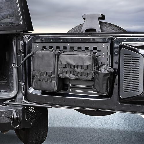 MSIZOY Rear Tailgate Molle Storage Panel Cargo Shelf With Tailgate Organizer Storage Pouch Bags Compatible With For Ford Bronco Accessories 2021 2022 2023 2024 2025 2/4 Door Tailgate Tactical Panel - Image 3