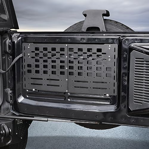MSIZOY Rear Tailgate Molle Storage Panel Cargo Shelf With Tailgate Organizer Storage Pouch Bags Compatible With For Ford Bronco Accessories 2021 2022 2023 2024 2025 2/4 Door Tailgate Tactical Panel - Image 2
