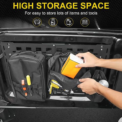 MSIZOY Rear Tailgate Molle Storage Panel Cargo Shelf With Tailgate Organizer Storage Pouch Bags Compatible With For Ford Bronco Accessories 2021 2022 2023 2024 2025 2/4 Door Tailgate Tactical Panel - Image 5