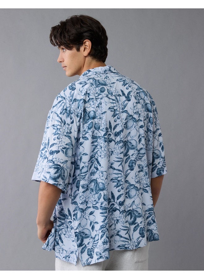 American Eagle AE Printed Button-Up Poolside Shirt  - Image 2