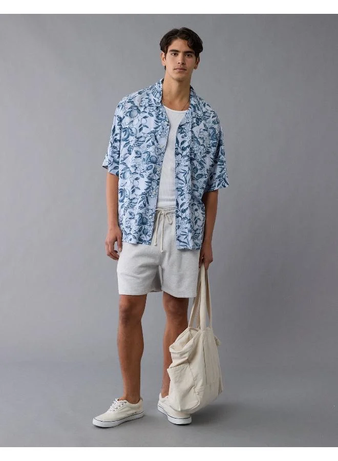 امريكان ايجل AE Printed Button-Up Poolside Shirt