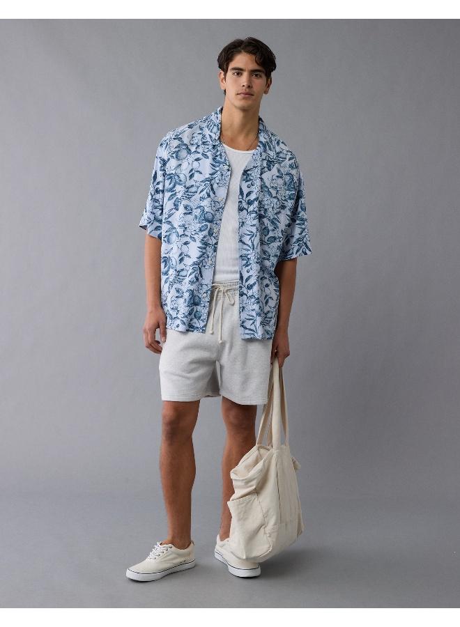 American Eagle AE Printed Button-Up Poolside Shirt - Image 1