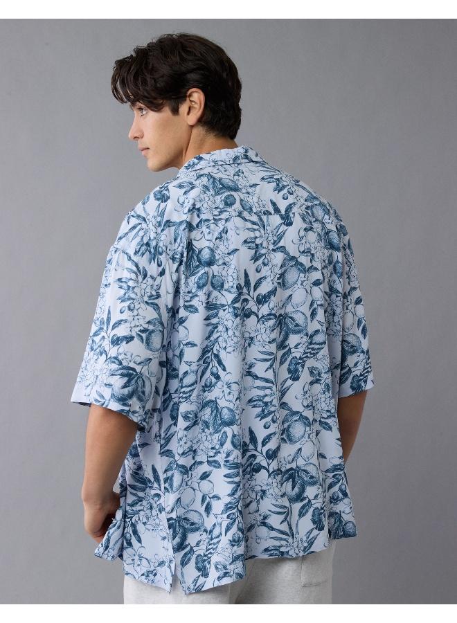American Eagle AE Printed Button-Up Poolside Shirt - Image 4