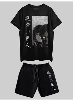 THREADCURRY THREADCURRY Protect the Wall Printed Co-ord Set for Men - Half Sleeve Oversized T-Shirt and Shorts  - Image 1