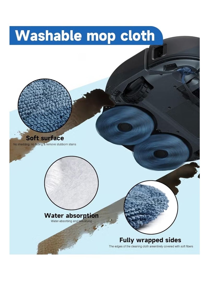 مجموعة من 20 ملحقًا بديلًا لمكنسة كهربائية روبوتية eufy X10 Pro Omni، فرشاة رئيسية واحدة، 6 فرش جانبية، 4 فلاتر قابلة للغسل، 4 قطع قماش ممسحة، 4 أكياس غبار، فرشاة تنظيف واحدة - Image 3