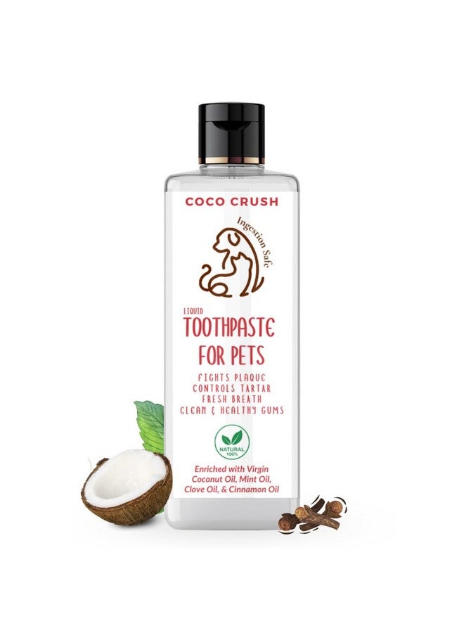 Coco Crush Natural Pet Toothpaste with Coconut Oil Clove,Peppermint,&Cinnamon Flavour Fights Plaque and Tartar 100% Pure&Ingestion Safe Suitable for Dogs,Cats,Puppies,Kittens(50Ml),1 Count - Image 1
