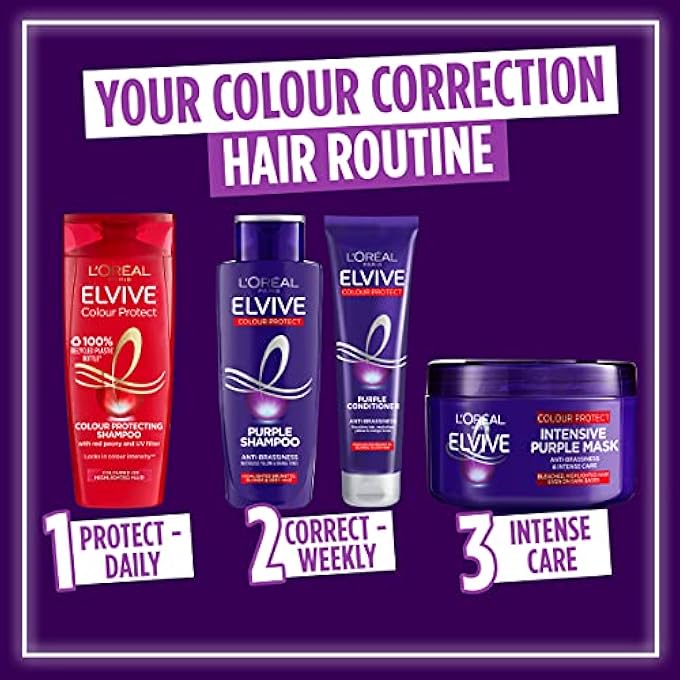 L'OREAL PARIS ELVIVE COLOUR PROTECT PURPLE CONDITIONER, 150 ML - Image 3