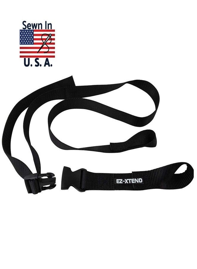 EZ-Xtend Pontoon Ladder Pull Up Strap Using Quick Release Buckle System - Made with Heavy Duty 4500 LB Breaking Strength 1" Black Polyester Webbing, 250 LB Quick Release Buckle, and Lifetime Thread - Image 2