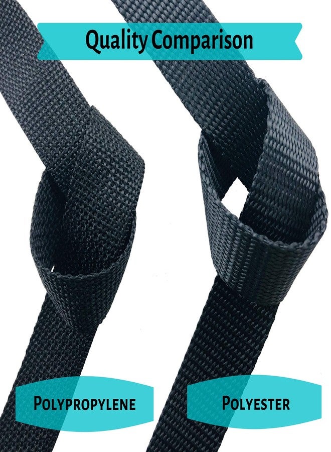 EZ-Xtend Pontoon Ladder Pull Up Strap Using Quick Release Buckle System - Made with Heavy Duty 4500 LB Breaking Strength 1" Black Polyester Webbing, 250 LB Quick Release Buckle, and Lifetime Thread - Image 3