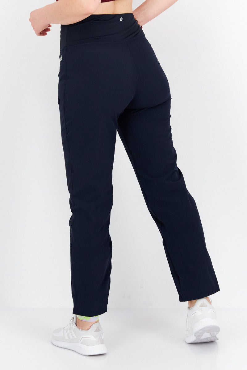 Women Sportswear Fir Brand Logo Training Leggings, Navy Combo