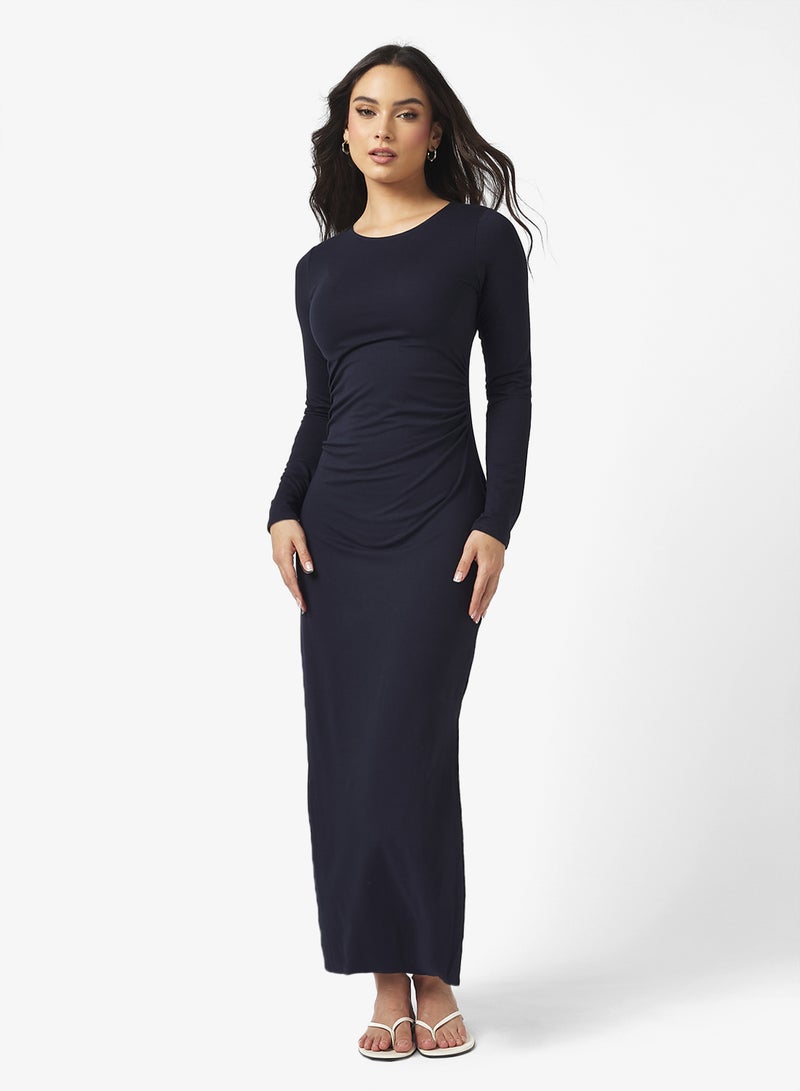 جينجر بيسيكس فستان ماكسي ضيق بأكمام طويلة - Image 1