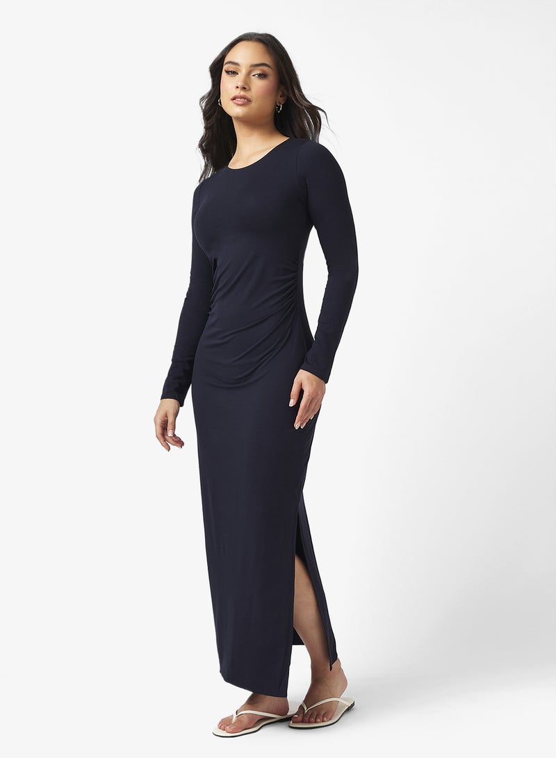 جينجر بيسيكس فستان ماكسي ضيق بأكمام طويلة - Image 4