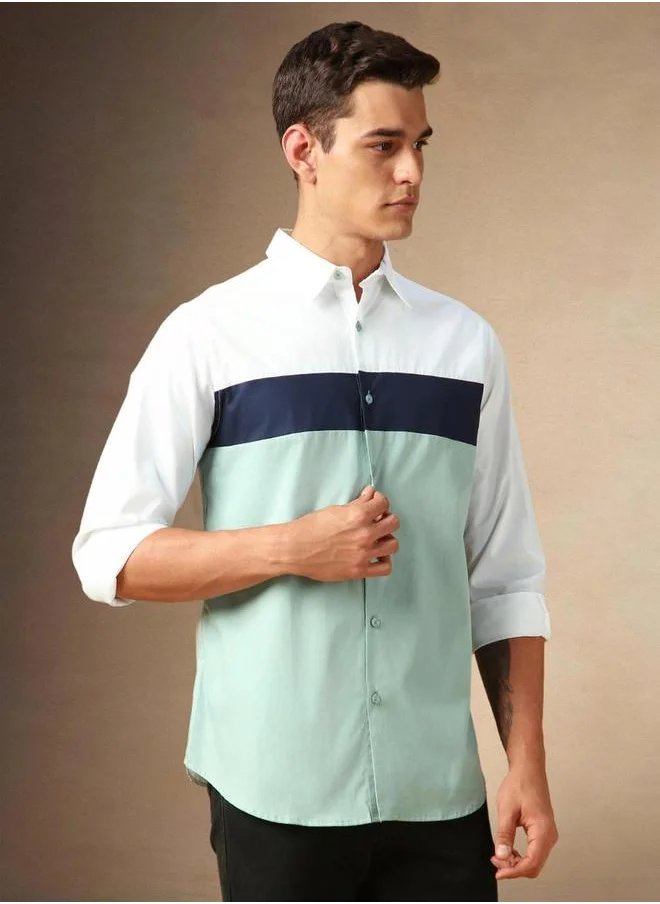 Dennis Lingo Striped Button-Down Collar Casual Shirt by Styli
