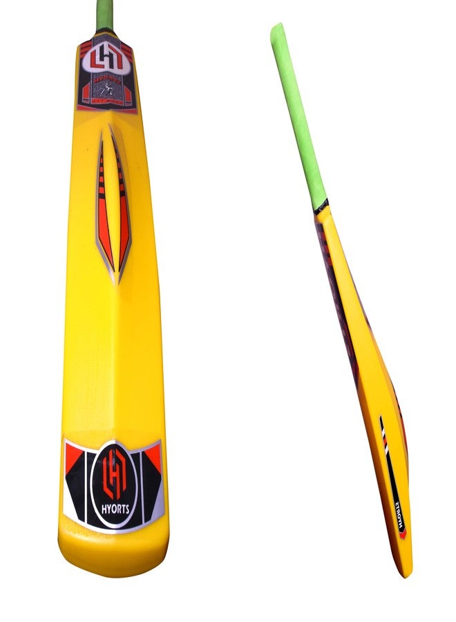 HYORTS Full Size Durable Plastic Cricket Bat for Kids & Adult for Beach & Backyard- Yellow Color - Image 1