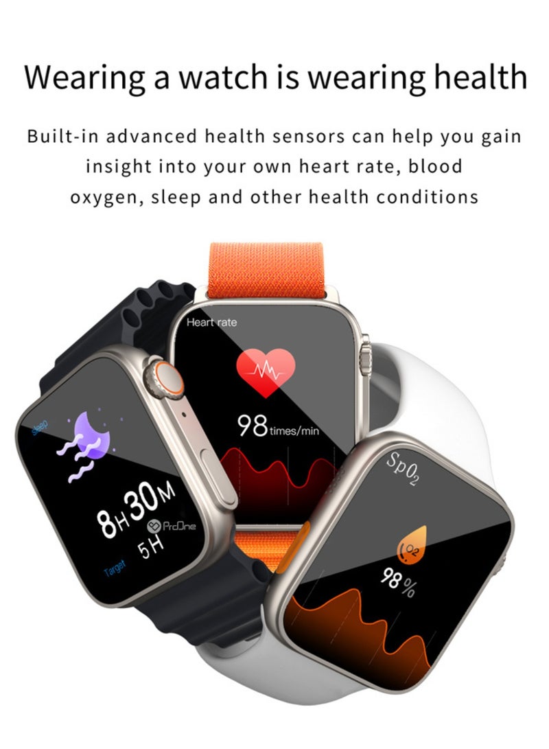 ProOne ProOne PWS07 Smart Watch with Bluetooth Call, Health Monitoring, 1.85" HD Touch Screen, Fitness Tracker, Voice Assistant, Wireless Charging, Compatible with Android & iOS  - Image 3