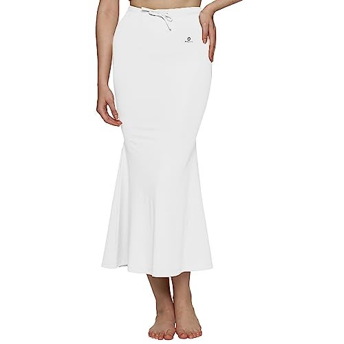 Bodyband Polyester Sareee Shapewear Petticoat Smooth Curve Peticote Innerwear In Party Saree Shaper For Women,Ladies-(White-Small) - Image 1