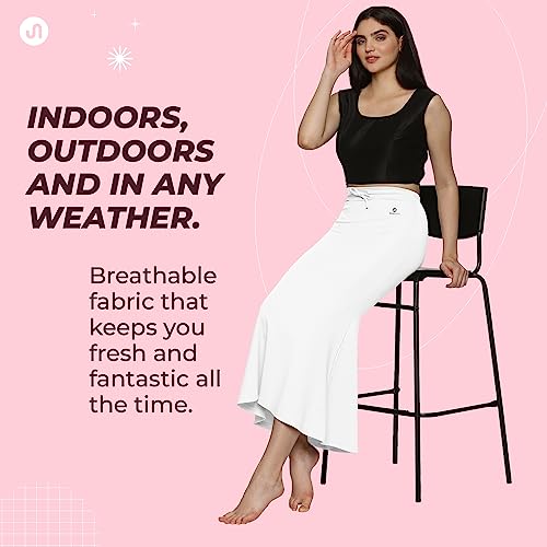 Bodyband Polyester Sareee Shapewear Petticoat Smooth Curve Peticote Innerwear In Party Saree Shaper For Women,Ladies-(White-Small) - Image 5