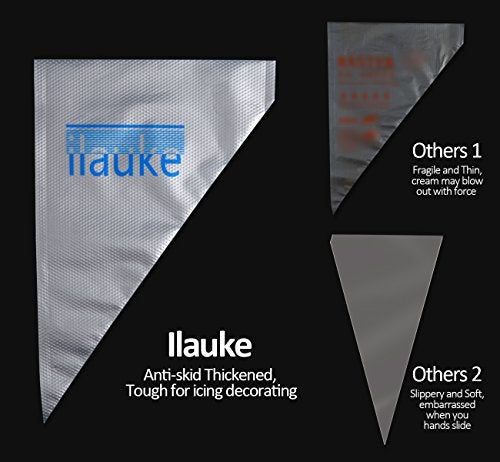 ilauke Piping Bags, 100PCS Pastry Bags 12 inch Anti-Burst Piping Bags Disposable Icing Bags for Cupcake/Cream/Frosting/Cookie/Cake Decorating Supplies - Image 5