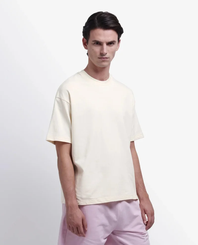 Rare Rabbit Men's Oversized Back Print Graphic T-Shirt