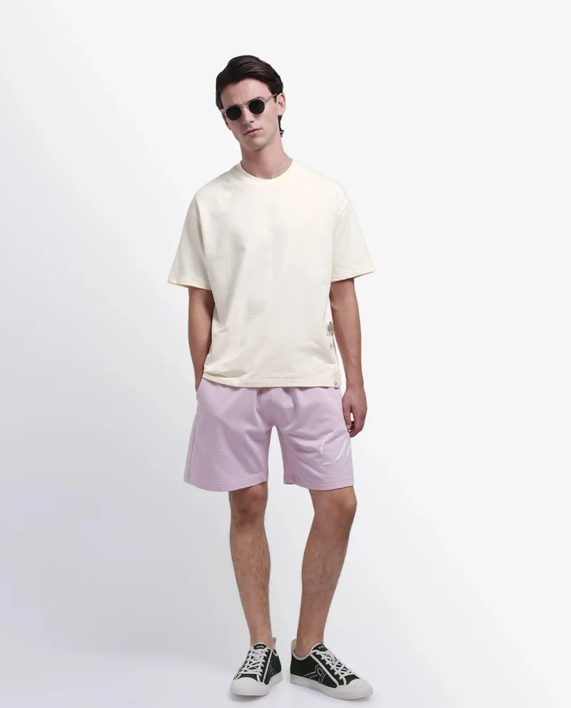 Rare Rabbit Men's Oversized Back Print Graphic T-Shirt