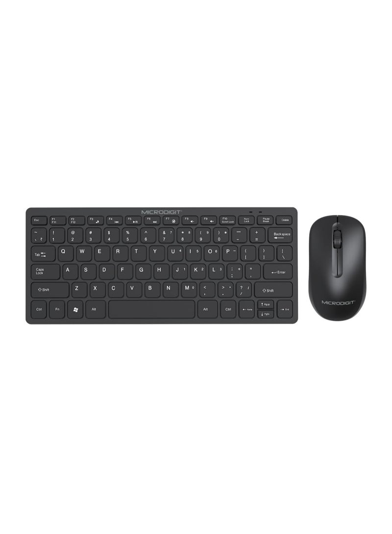 Microdigit Mini Wireless Keyboard and Mouse with Frequency of 2.4 GHz - Image 1