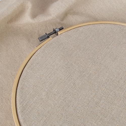 LOVOUS Muslin Linen Fabric Embroidery Linen Cloth Needlework Fabric Garments Crafts Accessories Backing Material Quilting Sewing Draping 21 by 62-Inch - Image 3