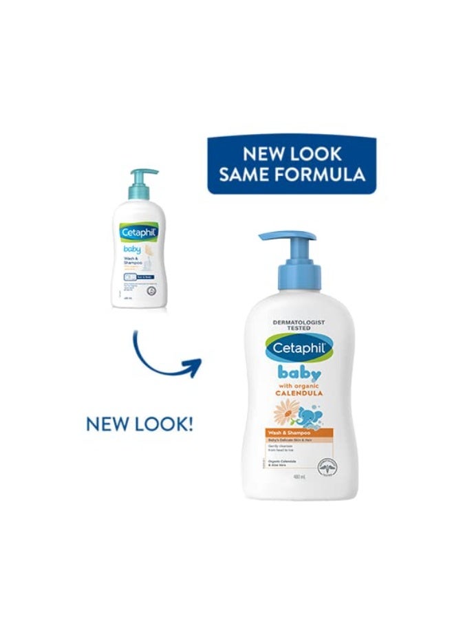 Cetaphil Baby Daily Lotion 400 ML and Baby Wash and Shampoo with Organic Calendula 400ML  COMBO - Image 3