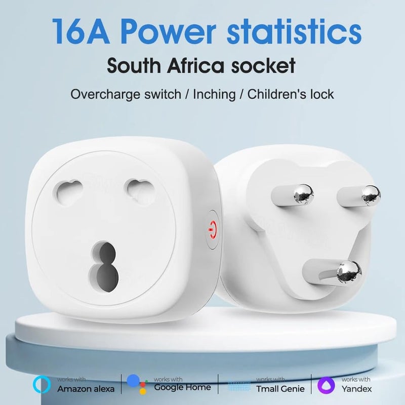 protium Smart plug (16A) work With Smart life app, Alexa, Google & IFTTT, No Hub Required Wifi Socket with Timer, White - Image 3