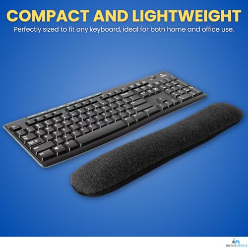 1InTheOffice Beaded Keyboard Wrist Rest Pad, Black/Gray - Image 5