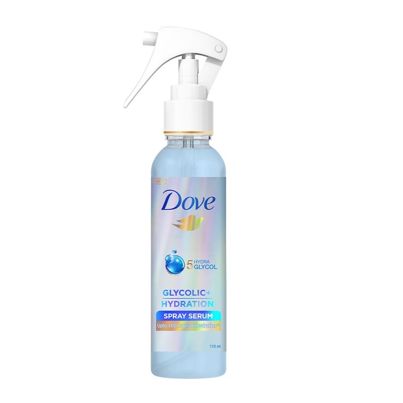 Dove Glycolic Hydration Serum Spray 110 ml with HydraGlycol for Upto 100 hours of hydrated fluid hair - Image 1