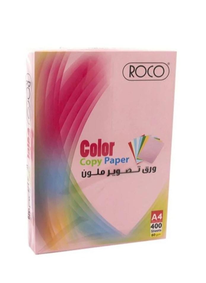 ROCO 400-Sheets Color Copy Paper Pink 